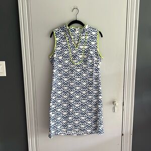 Blue and Green Summer Dress